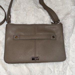 Jewell by Thirty One Crossbody bag, pewter, snakeskin pattern on one side